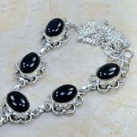 On 0301c collier sautoir onyx noir parure bijou 1900 art deco achat vente