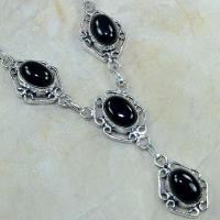 On 0309c collier sautoir onyx noir parure bijou 1900 art deco achat vente 1