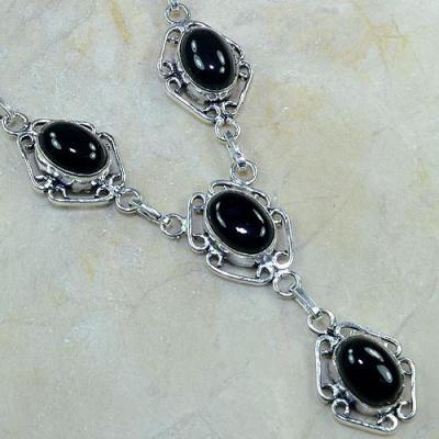 On 0309a collier sautoir onyx noir parure bijou 1900 art deco achat vente 1