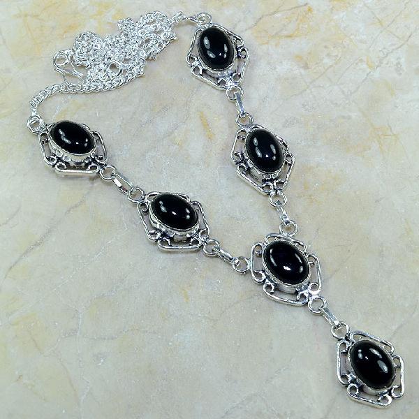 On 0309d collier sautoir onyx noir parure bijou 1900 art deco achat vente 1