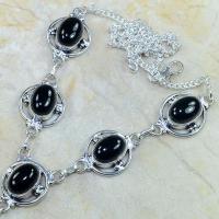 On 0313b collier sautoir onyx noir parure bijou 1900 art deco achat vente