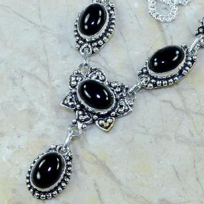 On 0314c collier sautoir onyx noir parure bijou 1900 art deco achat vente