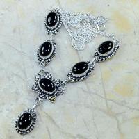 On 0314d collier sautoir onyx noir parure bijou 1900 art deco achat vente