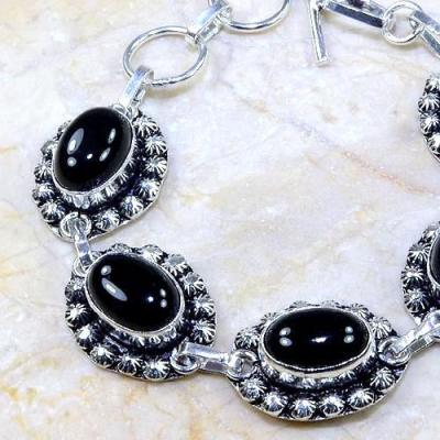 On 0322b bracelet onyx noir achat vente bijou argent 925