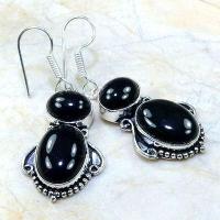 On 0340a boucles pendants oreilles onyx noir parure bijou 1900 achat vente