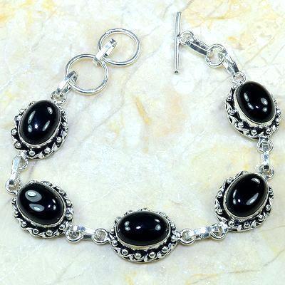 On 0341a bracelet onyx noir achat vente bijou argent 925