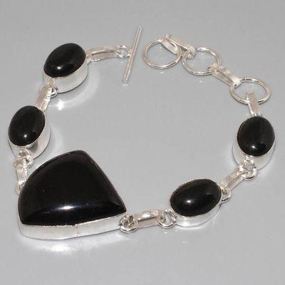 On 0346b bracelet onyx noir achat vente bijou argent 925