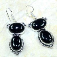 On 0350b boucles pendants oreilles onyx noir bijou 1900 achat vente