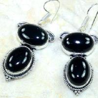 On 0350c boucles pendants oreilles onyx noir bijou 1900 achat vente