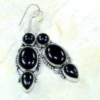 On 0352a boucles pendants oreilles onyx noir bijou 1900 achat vente