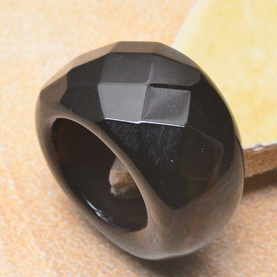 On 0356a bague 58 gemme onyx noir bijou 1900 art deco achat vente