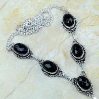 On 0363b collier sautoir onyx noir parure bijou 1900 art deco achat vente