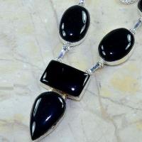 On 0370b collier sautoir onyx noir parure bijou 1900 art deco achat vente