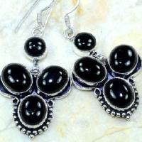 On 0374c boucles pendants oreilles onyx noir parure bijou 1900 achat vente