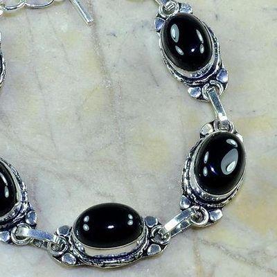 On 0380b bracelet onyx noir achat vente bijou argent 925