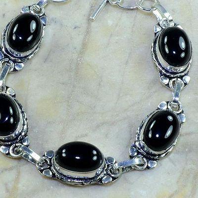 On 0380b bracelet onyx noir achat vente bijou argent 925