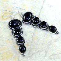 On 0390a boucles pendants oreilles onyx noir parure bijou 1900 achat vente