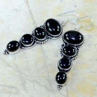 On 0390b boucles pendants oreilles onyx noir parure bijou 1900 achat vente