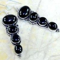 On 0390c boucles pendants oreilles onyx noir parure bijou 1900 achat vente