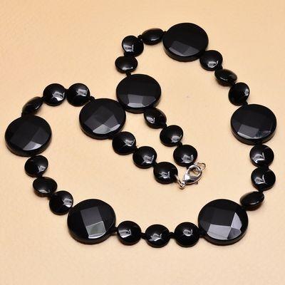 On 0391a collier sautoir onyx noir parure bijou 1900 art deco achat vente