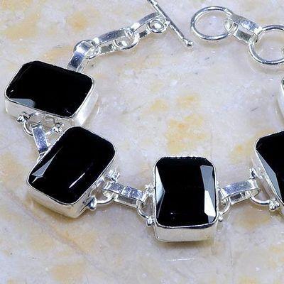 On 0393b bracelet onyx noir achat vente bijou argent 925