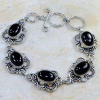 On 0398d bracelet onyx noir achat vente bijou 1900 belle epoque argent 925