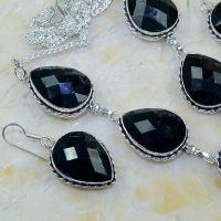 On 0400c parure boucles oreilles collier sautoir onyx noir bijou 1900 art deco achat vente