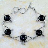 On 0402a bracelet onyx noir achat vente bijou 1900 belle epoque argent 925