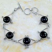 On 0402d bracelet onyx noir achat vente bijou 1900 belle epoque argent 925