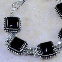 On 0409b bracelet onyx noir achat vente bijou 1900 belle epoque argent 925