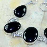 On 0412b bracelet onyx noir achat vente bijou 1900 belle epoque argent 925