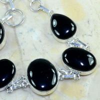 On 0412c bracelet onyx noir achat vente bijou 1900 belle epoque argent 925