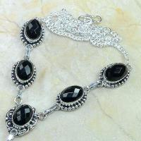 On 0416b collier sautoir onyx noir parure bijou 1900 art deco achat vente