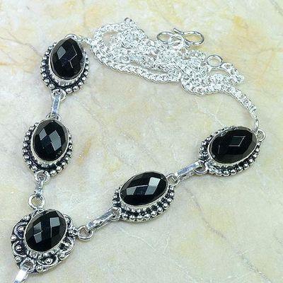 On 0416a collier sautoir onyx noir parure bijou 1900 art deco achat vente