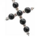 On 0459c croix pendentif pendant onyx noir achat vente bijou argent 926