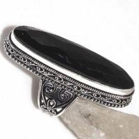 On 0466c bague chevaliere t56 gemme onyx noir bijou 1900 art deco achat vente