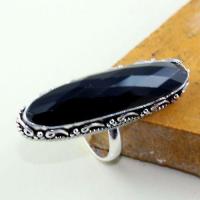 On 0473a bague chevaliere t68 gemme onyx noir bijou 1900 art deco achat vente