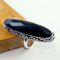 On 0473b bague chevaliere t68 gemme onyx noir bijou 1900 art deco achat vente