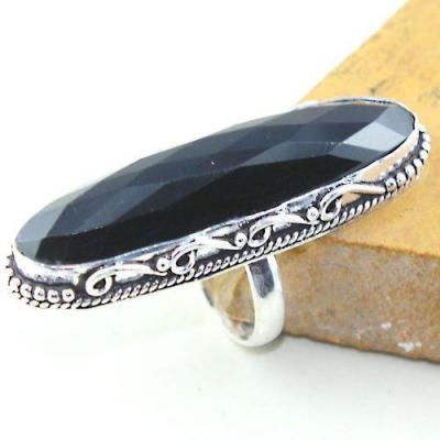 On 0474a bague chevaliere t55 gemme onyx noir bijou 1900 art deco achat vente