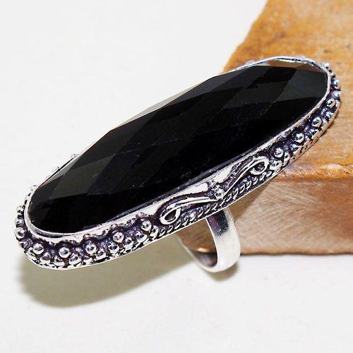 On 0478a bague chevaliere t58 gemme onyx noir bijou 1900 art deco achat vente