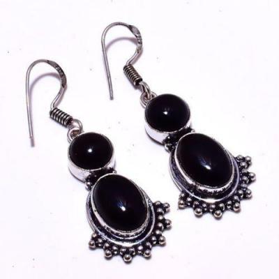 On 0501c boucles oreilles 11gr onyx noir bijou 1900 art deco gothique achat vente