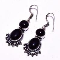 On 0501b boucles oreilles 11gr onyx noir bijou 1900 art deco gothique achat vente