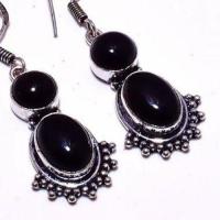 On 0501c boucles oreilles 11gr onyx noir bijou 1900 art deco gothique achat vente