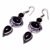 On 0502b boucles oreilles 17gr onyx noir bijou 1900 art deco gothique achat vente