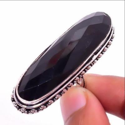 On 0505a bague chevaliere t59 13x45mm gemme onyx noir bijou 1900 art deco achat vente 1