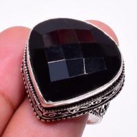 On 0507a bague t60 chevaliere onyx noir 20x23mm gemme bijou 1900 art deco achat vente