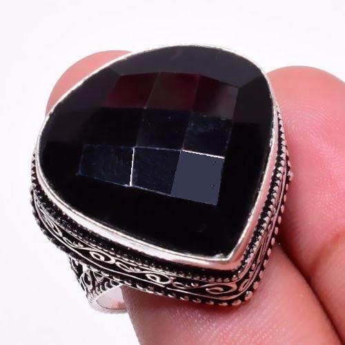 On 0507b bague t60 chevaliere onyx noir 20x23mm gemme bijou 1900 art deco achat vente