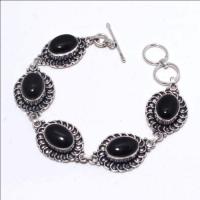 On 0511a bracelet onyx noir 21gr 12x15mm achat vente bijou argent 925