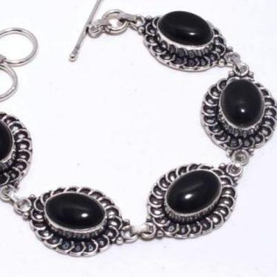 On 0511b bracelet onyx noir 21gr 12x15mm achat vente bijou argent 925