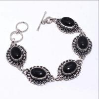 On 0511d bracelet onyx noir 21gr 12x15mm achat vente bijou argent 925